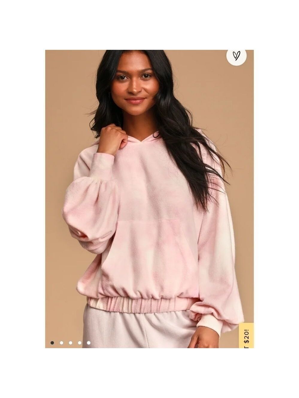 Lulu's Pink Tie Dye Fleece Relaxed Pullover Hoodie